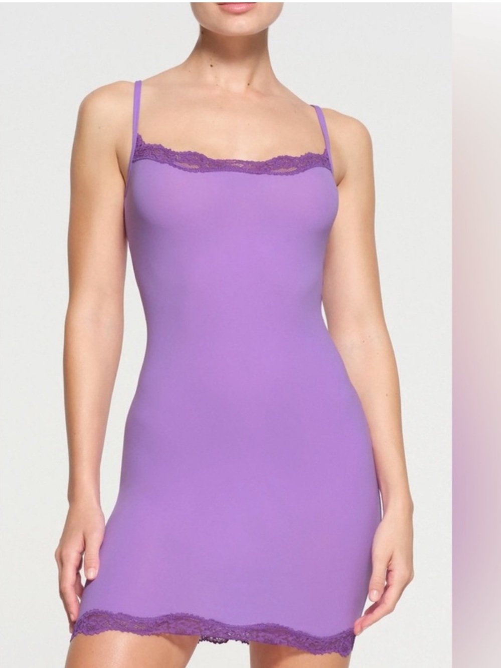 SKIMS NWOT Fits Everybody Lace Slip Dress - Ultra Violet